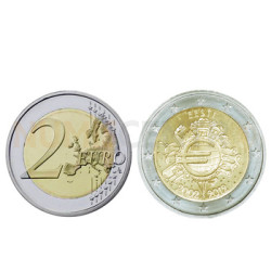 2 Euros 10 Aniversário da Moeda Euro Estónia 2012