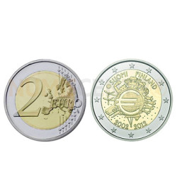 2 Euros 10 Aniversário da Moeda Euro Finlandia 2012