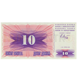 10 Dinara - Bosnia Herzegovina 1992 Nova