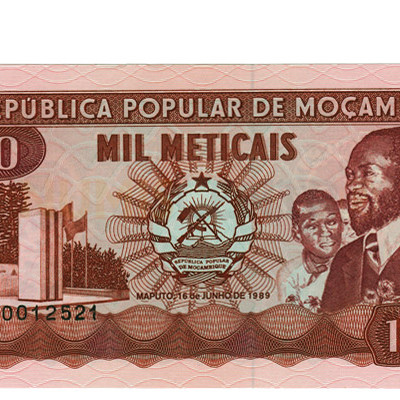 1000 Meticais - Moçambique 1989 NOVA