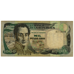 1000 Pesos - Colombia 1992