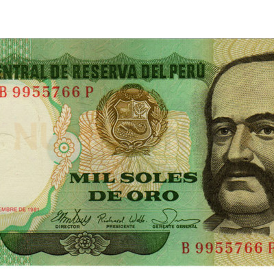 1000 Soles Oro - Peru 1981