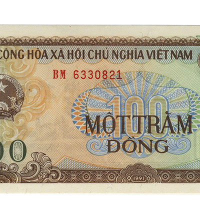 100 Dong - vietnam do Norte 1991