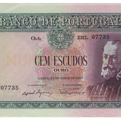 100 Escudos - Portugal 25-6-1957 Bela