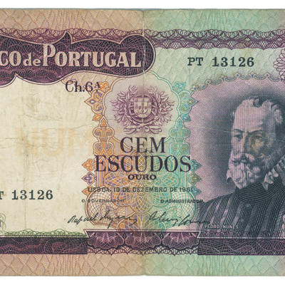 100 Escudos - Portugal 1961 Bela