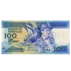 100 Escudos - Portugal 3-12-1987 Bela (Pode não receber a nota da imagem)
