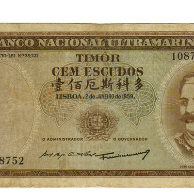 100 Escudos - Timor 1959