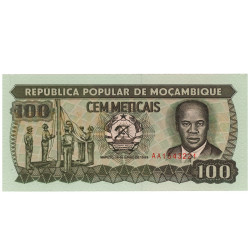 100 Meticais - Moçambique 1989 NOVA