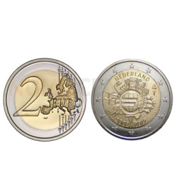 2 Euros 10 Aniversário da Moeda Euro Países Baixos 2012
