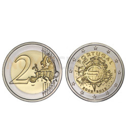 2 Euros 10 Aniversário da Moeda Euro Portugal 2012