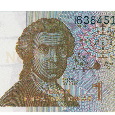 1 Dinar - Croacia 1991 Nova