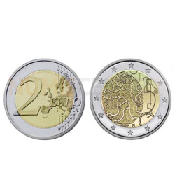 2 Euros 150 Anos Moeda Finlandesa Finlandia 2010