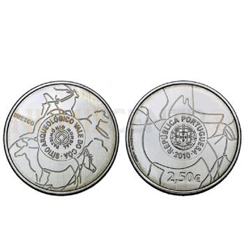 Moeda 2,5€ Comemorativa Sitio Arqueológico Vale Coa 2010 Cuproníquel