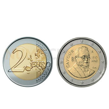 2 Euros Camillo Benso di Cavour Italia 2010