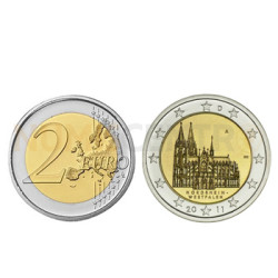 2 Euros Catedral Colónia Westfalen Alemanha 2011 A