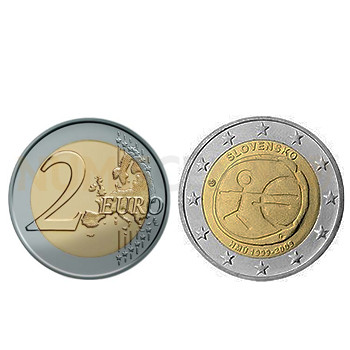 2 Euros 10 Aniversário da UEM Eslováquia 2009