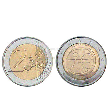2 Euros 10 Aniversário da UEM Eslovenia 2009