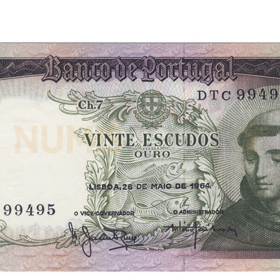 20 Escudos - Portugal 26-05-1964