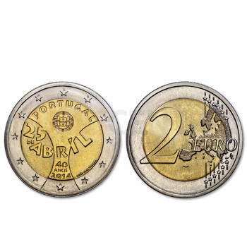 2 Euros 40 Aniversário do 25 Abril Portugal 2014