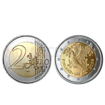 2 Euros 60 Aniversário Criação ONU Finlandia 2005
