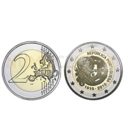2 Euros Centenário República Portuguesa Portugal 2010 Normal