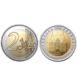 2 Euros Holstentor Alemanha 2006 A