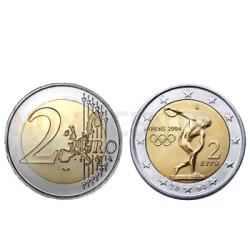 2 Euros Jogos Olimpicos Atenas Grecia 2004