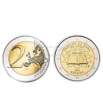 2 Euros Tratado de Roma Espanha 2007