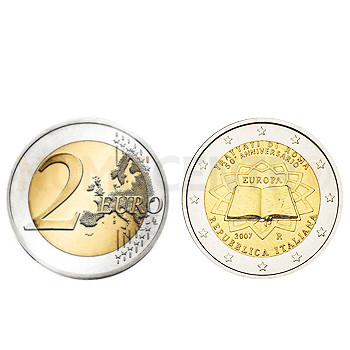 2 Euros Tratado Roma Italia 2007