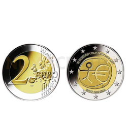 2 Euros 10 Aniversário da UEM Alemanha 2009 A