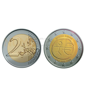 2 Euros 10 Aniversário da UEM Chipre 2009