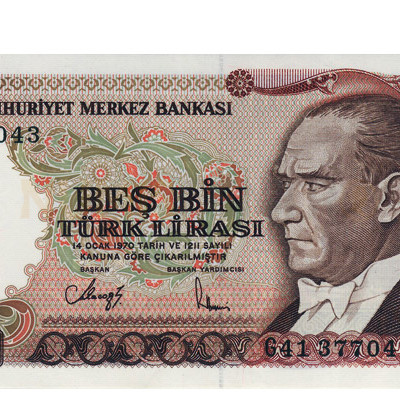 5000 Liras - Turquia 1970-92