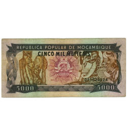 5000 Meticais - Moçambique 1989 MBC+