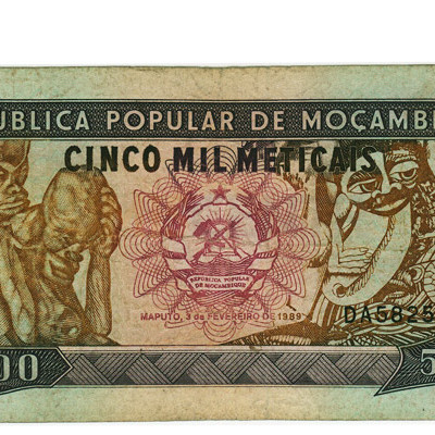 5000 Meticais - Moçambique 1989 MBC+