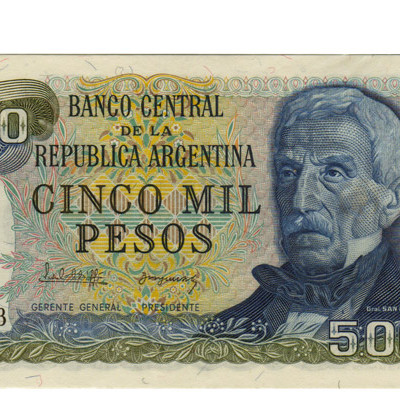 5000 Pesos - Argentina 1977
