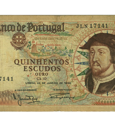 500 Escudos - Portugal 25-1- 1966 Bela