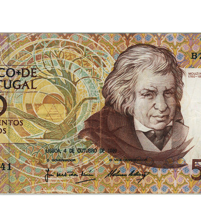 500 Escudos - Portugal 4-10-1989 Bela