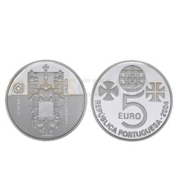 Moeda 5€ Convento de Cristo de Tomar 2004 Prata