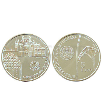 Moeda 5€ Mosteiro da Batalha 2005 Prata