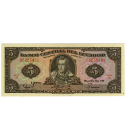 5 Sucres - Equador 1988