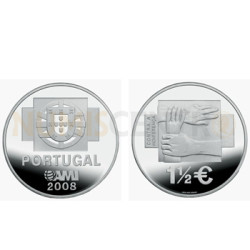 Moeda 1,50€ Uma Moeda Uma Causa AMI 2008 Cuproníquel