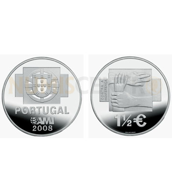 Moeda 1,50€ Uma Moeda Uma Causa AMI 2008 Cuproníquel