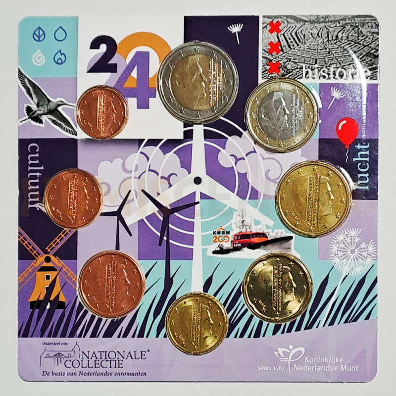 Set Moedas Euro Países Baixos em blister 2024