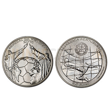 Moeda 2,5€ Comem. Campe. Mundo Brasil Fifa 2014 Cuproniquel