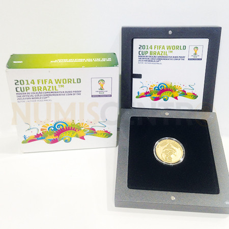 Moeda 2,5€ Comem. Campe. Mundo Brasil Fifa 2014 Ouro