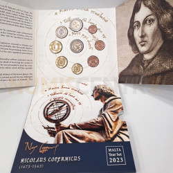 Carteira BNC Malta 2023 c/ 9 moedas (Inclui a moeda de 2€ Copérnicos)