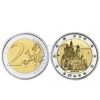 2 Euros Castelo Neuschwanstein Bayern Alemanha 2012 A