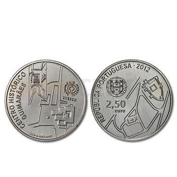Moeda 2,5€ Centro Histórico Guimarães 2012