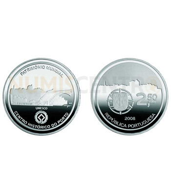 Moeda 2,5€ Centro Histórico do Porto 2008 Cuproníquel
