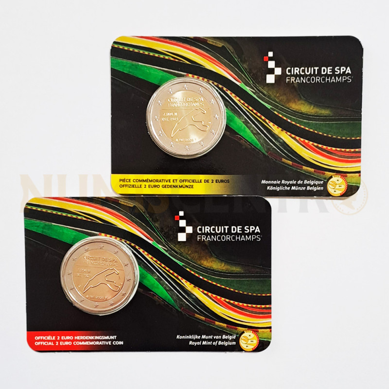 Moeda 2 Euro Circuito SPA Francorchamp Bélgica 2025 Coincard